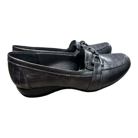 Life stride silvery grey faux crocodile loafers size 7 - Picture 4 of 10